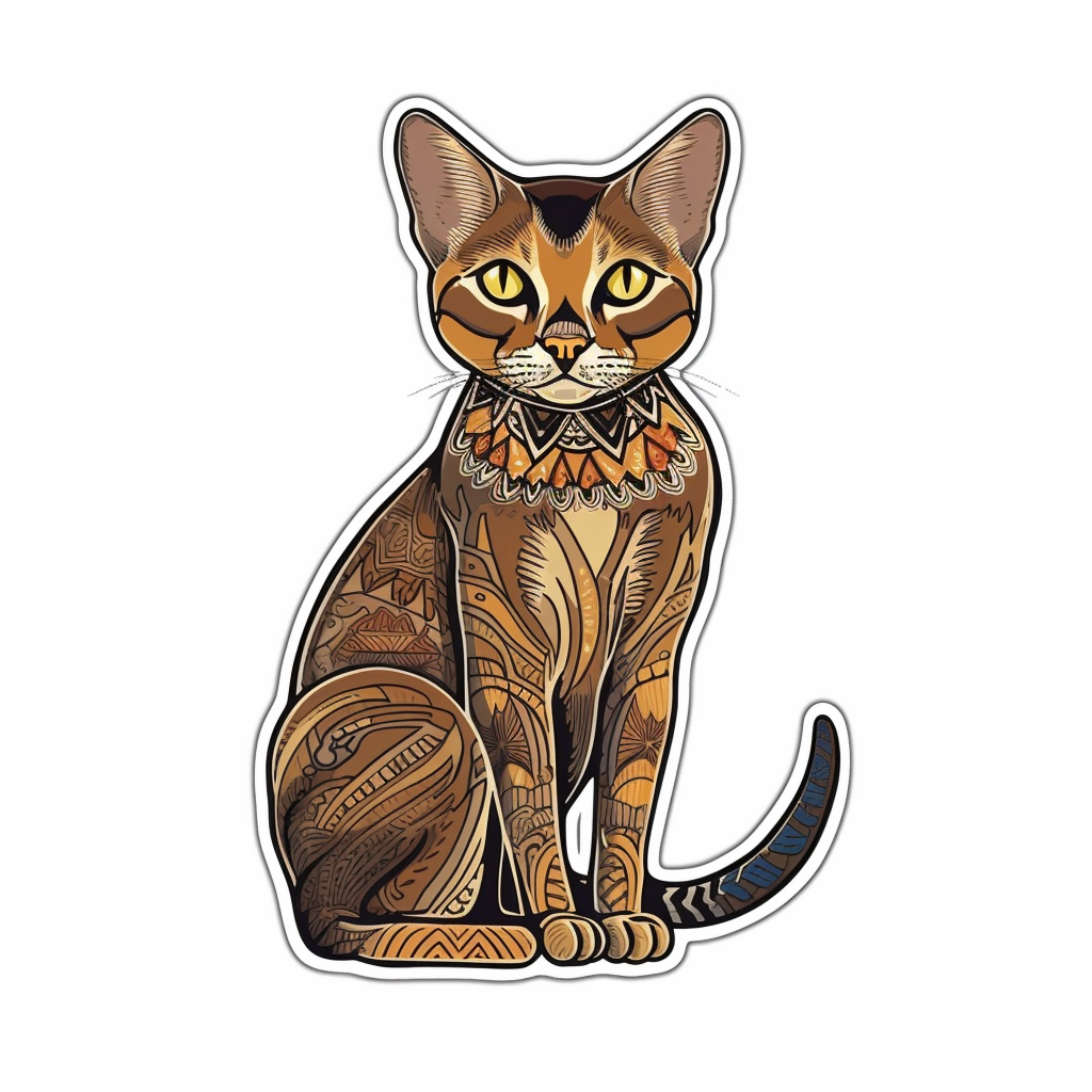 Abyssinian Cat Vinyl Decal Sticker for Car, Laptop, Tumbler and more # 001949