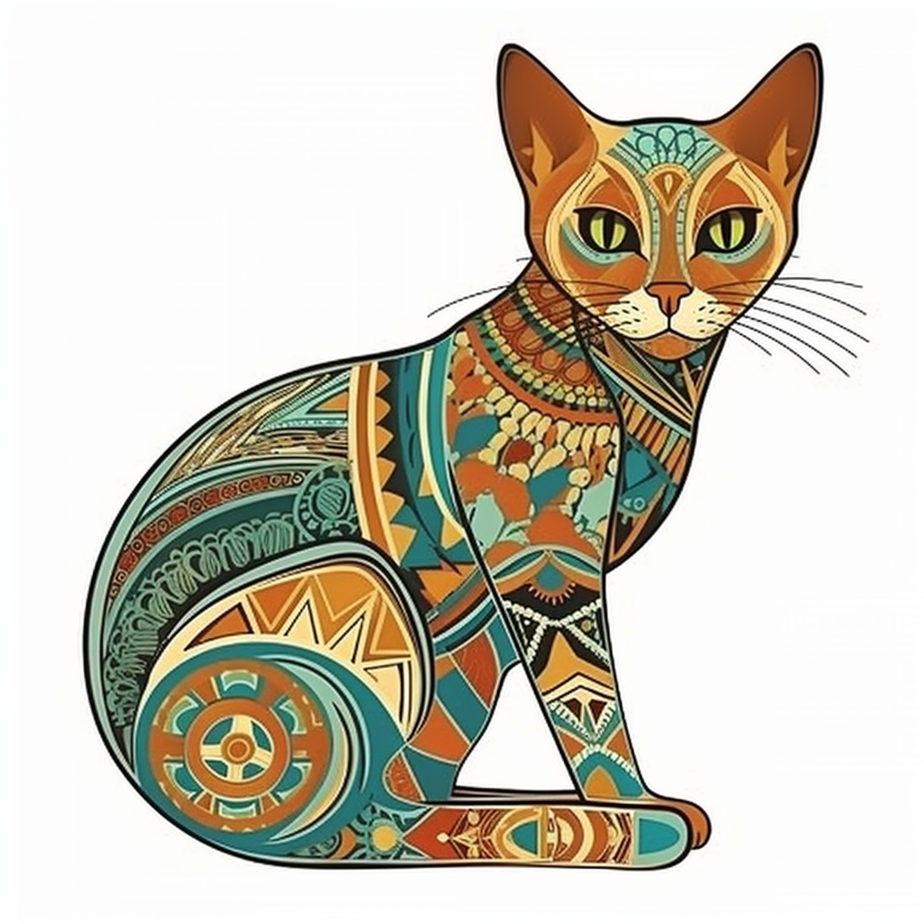 Abyssinian Cat Vinyl Decal Sticker for Car, Laptop, Tumbler and more # 002144