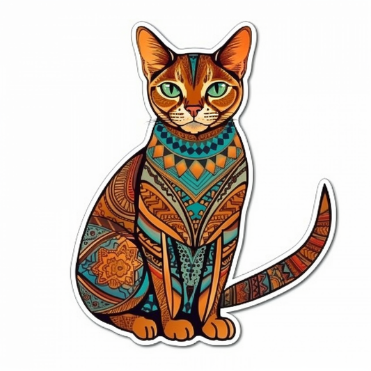 Abyssinian Cat Vinyl Decal Sticker for Car, Laptop, Tumbler and more # 002130