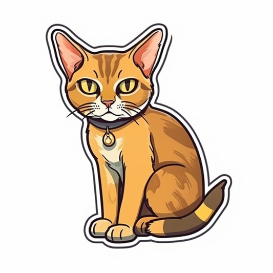 Abyssinian Cat Vinyl Decal Sticker for Car, Laptop, Tumbler and more # 001975