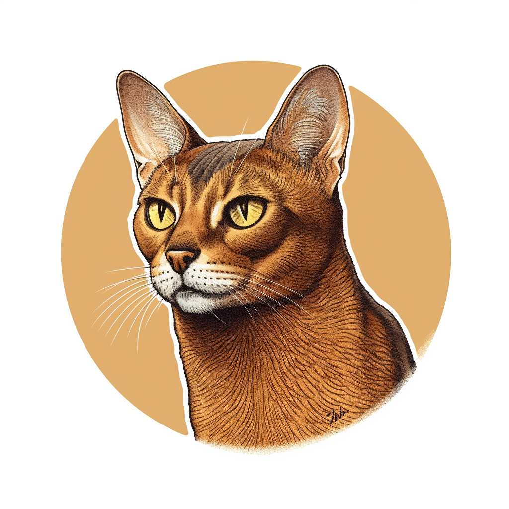 Abyssinian Cat Vinyl Decal Sticker for Car, Laptop, Tumbler and more # 2420