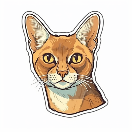 Abyssinian Cat Vinyl Decal Sticker for Car, Laptop, Tumbler and more # 002000