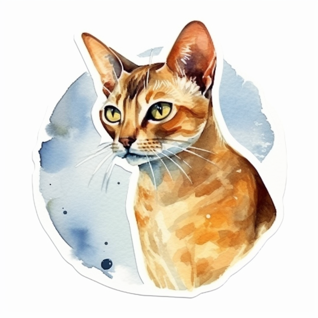 Abyssinian Cat Vinyl Decal Sticker for Car, Laptop, Tumbler and more # 001951
