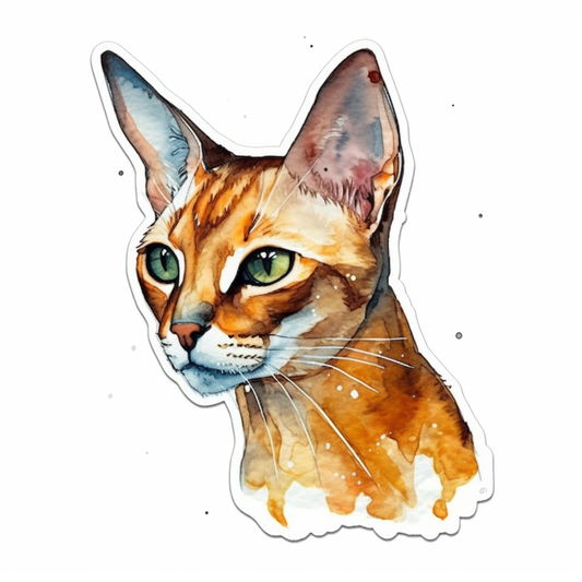 Abyssinian Cat Vinyl Decal Sticker for Car, Laptop, Tumbler and more # 002066