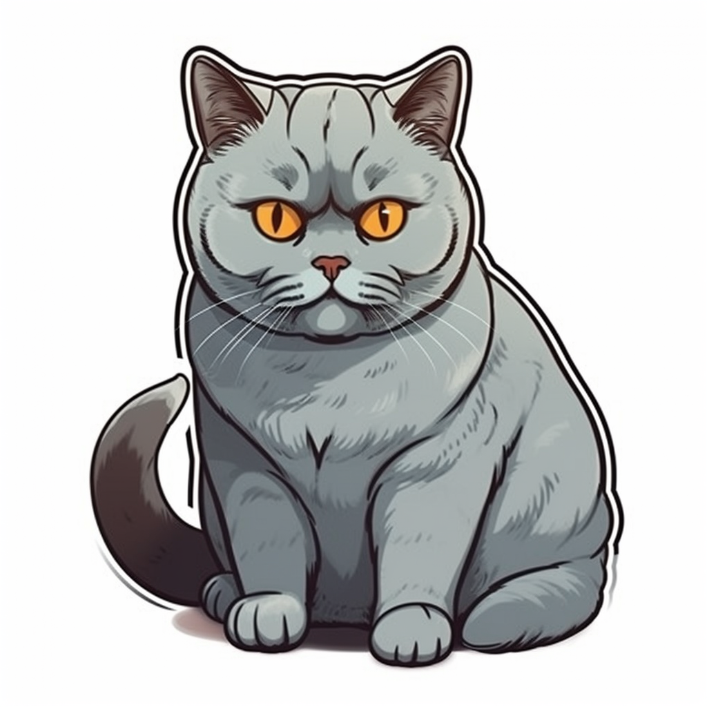 British Shorthair Cat Vinyl Decal Sticker for Car, Laptop, Tumbler and more # 0065