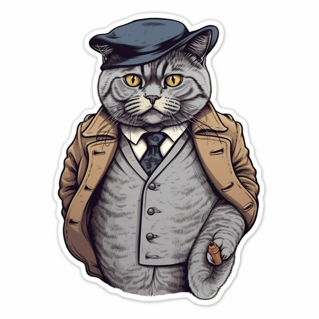 British Shorthair Cat Vinyl Decal Sticker for Car, Laptop, Tumbler and more # 0090