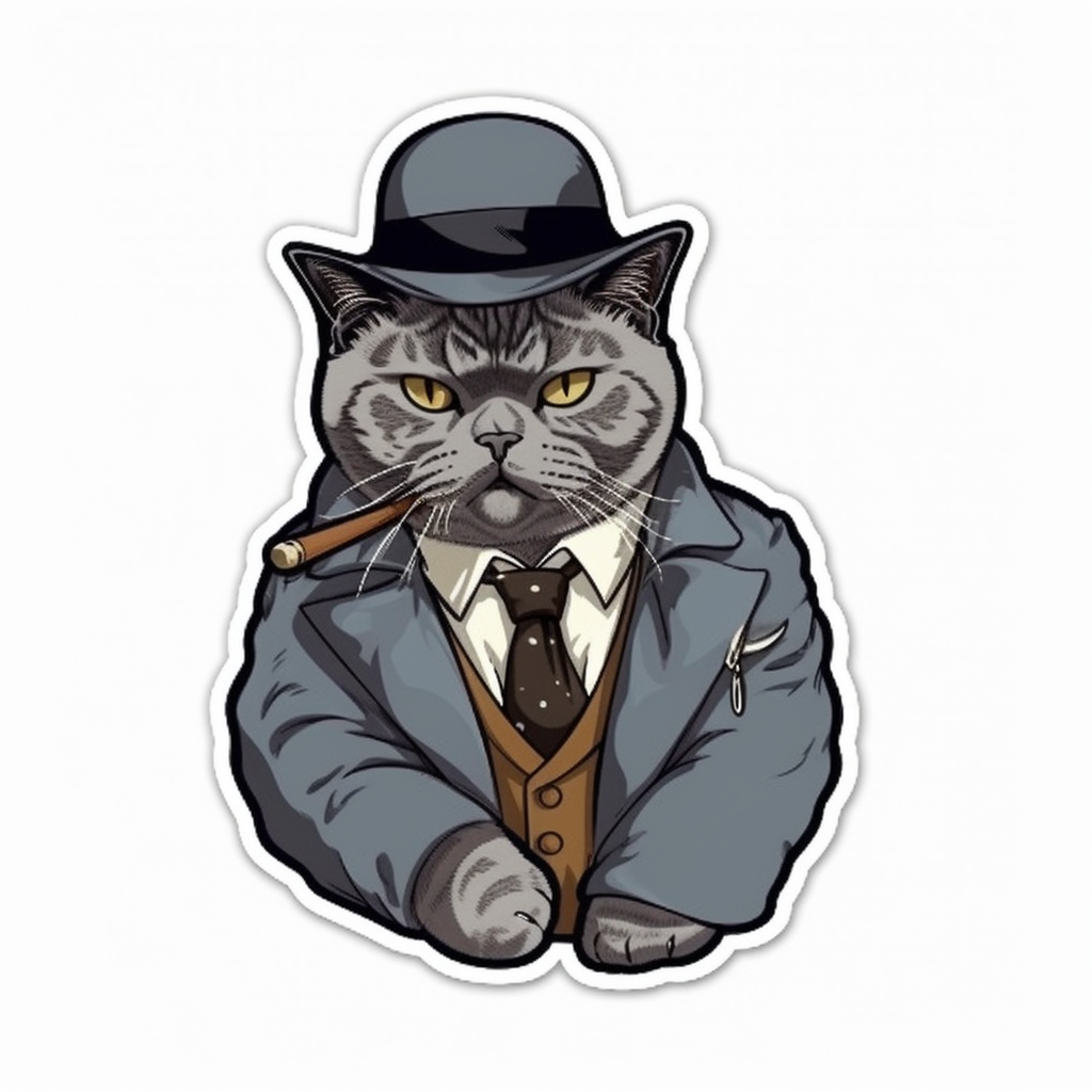 British Shorthair Cat Vinyl Decal Sticker for Car, Laptop, Tumbler and more # 0097