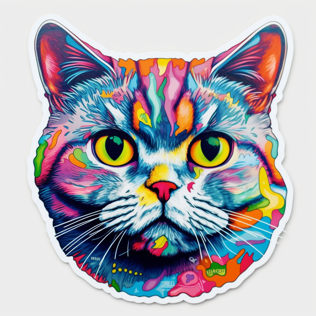 British Shorthair Cat Vinyl Decal Sticker for Car, Laptop, Tumbler and more # 0083