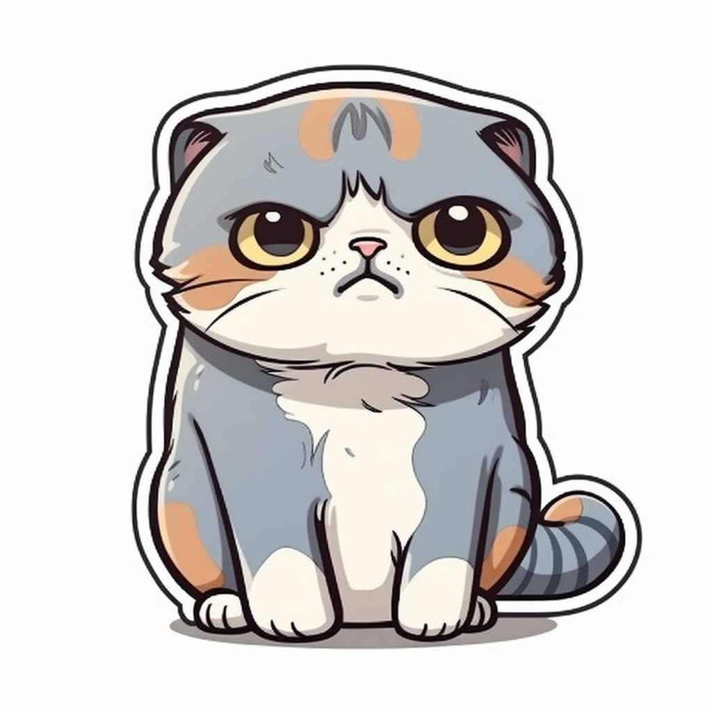 Scottish Fold Cat Vinyl Decal Sticker for Car, Laptop, Tumbler and more # 001906