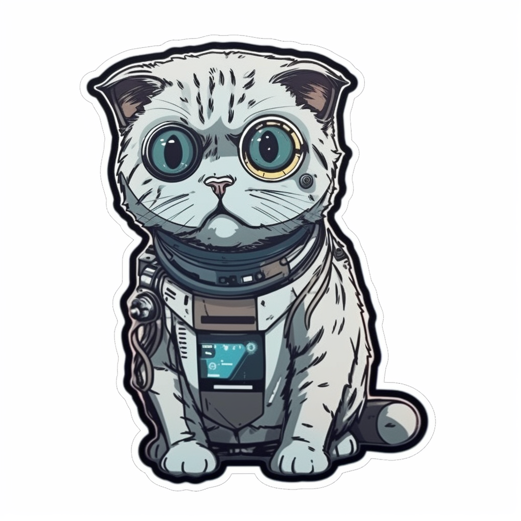 Scottish Fold Cat Vinyl Decal Sticker for Car, Laptop, Tumbler and more # 002152