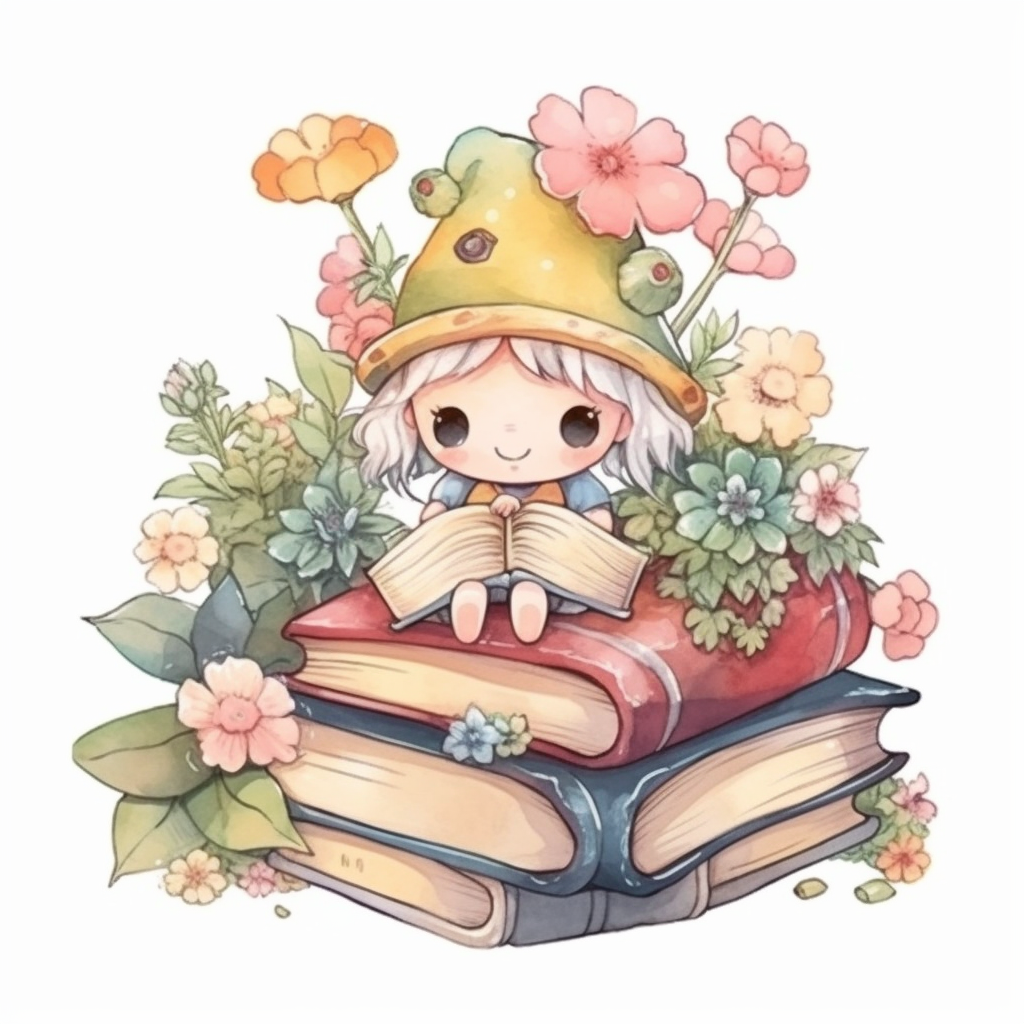 Flower Growing on a Book Vinyl Decal Sticker for Car, Laptop, Tumbler and more # 006976