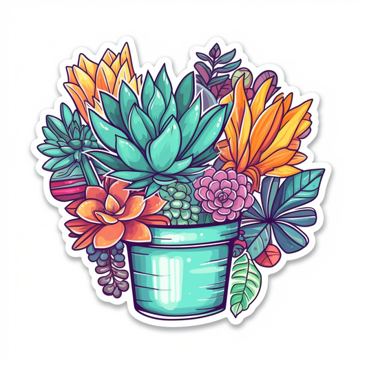 Succulent Vinyl Decal Sticker for Car, Laptop, Tumbler and more # 006674