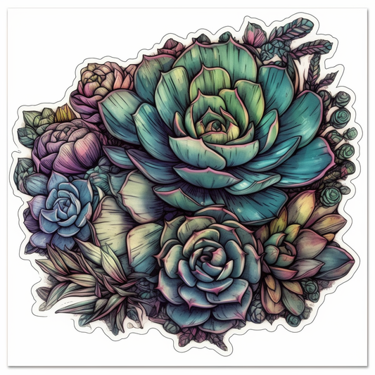 Succulent Vinyl Decal Sticker for Car, Laptop, Tumbler and more # 006680