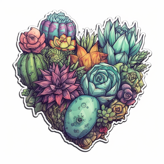 Succulent Vinyl Decal Sticker for Car, Laptop, Tumbler and more # 006686