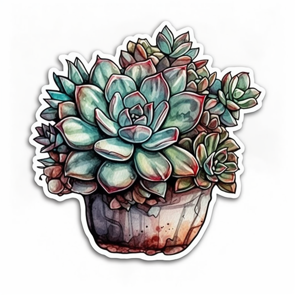Succulent Vinyl Decal Sticker for Car, Laptop, Tumbler and more # 006677