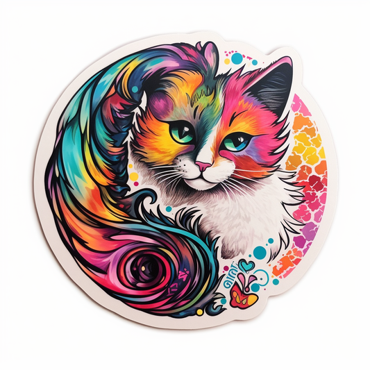 Yin Yang Cat Vinyl Decal Sticker for Car, Laptop, Tumbler and more # 005546
