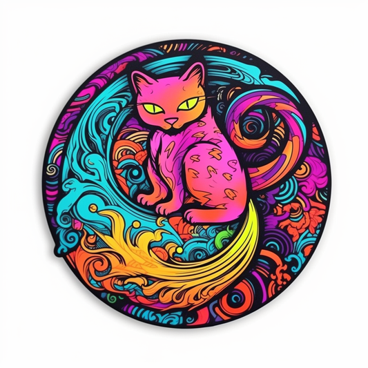 Yin Yang Cat Vinyl Decal Sticker for Car, Laptop, Tumbler and more # 005467