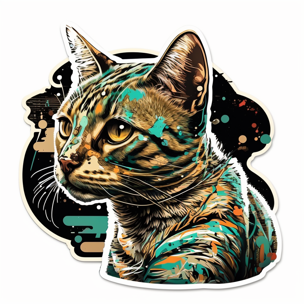 Bengal Cat Vinyl Decal Sticker for Car, Laptop, Tumbler and more # 1819