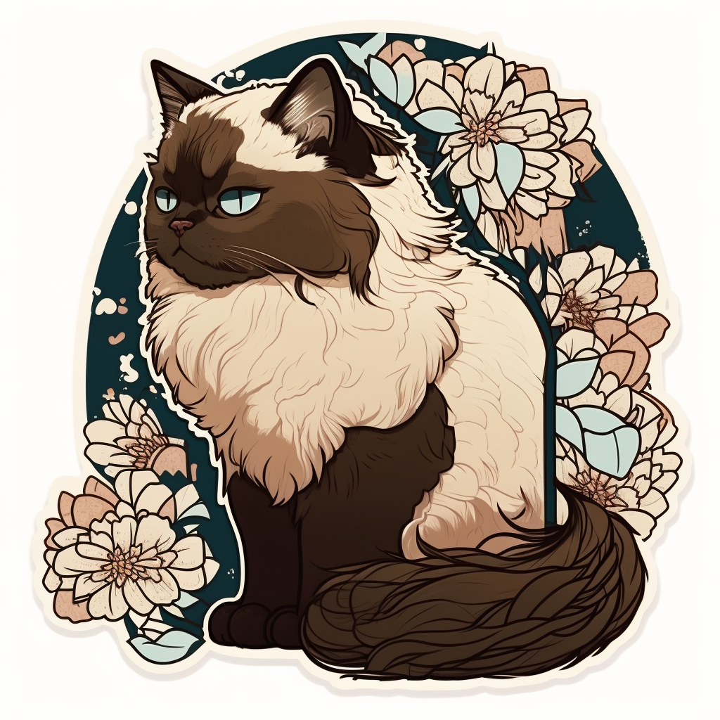 Ragdoll Cat Vinyl Decal Sticker for Car, Laptop, Tumbler and more # 1786
