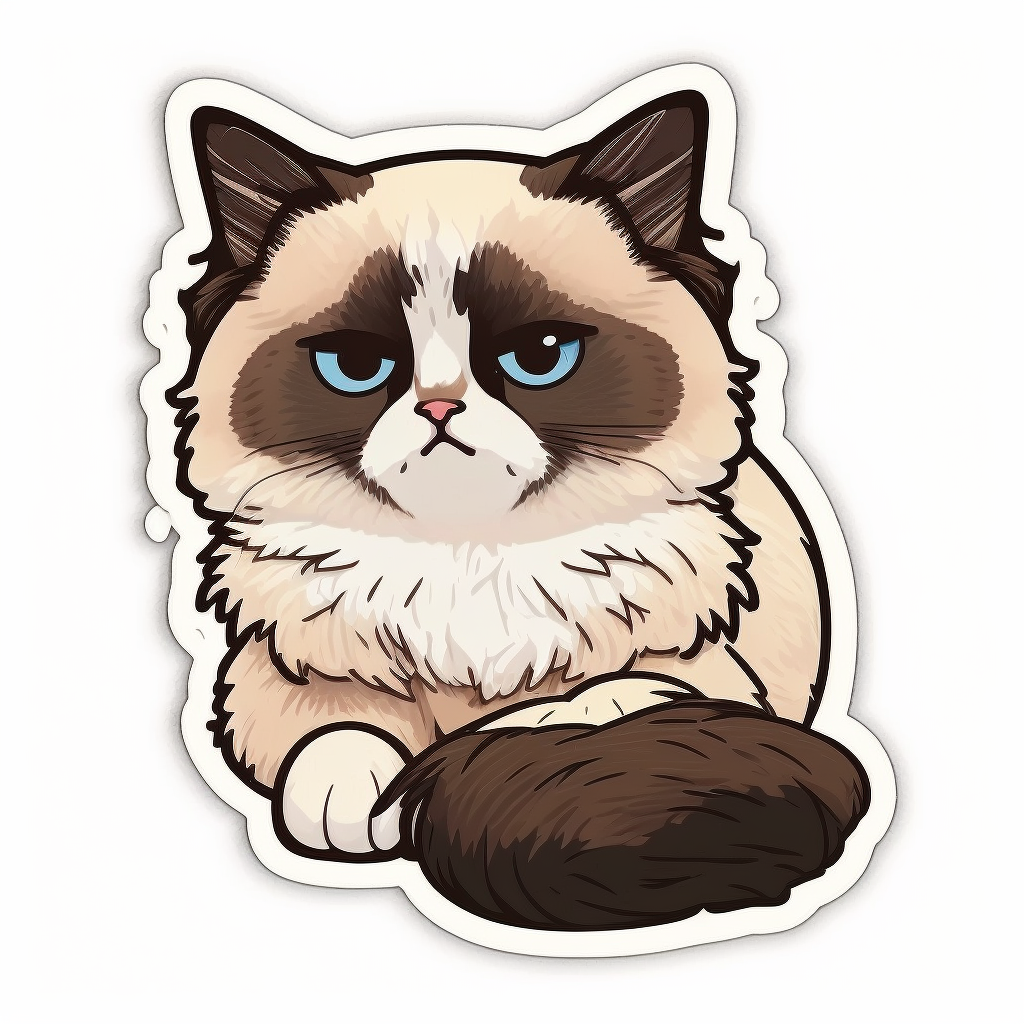 Ragdoll Cat Vinyl Decal Sticker for Car, Laptop, Tumbler and more # 1788