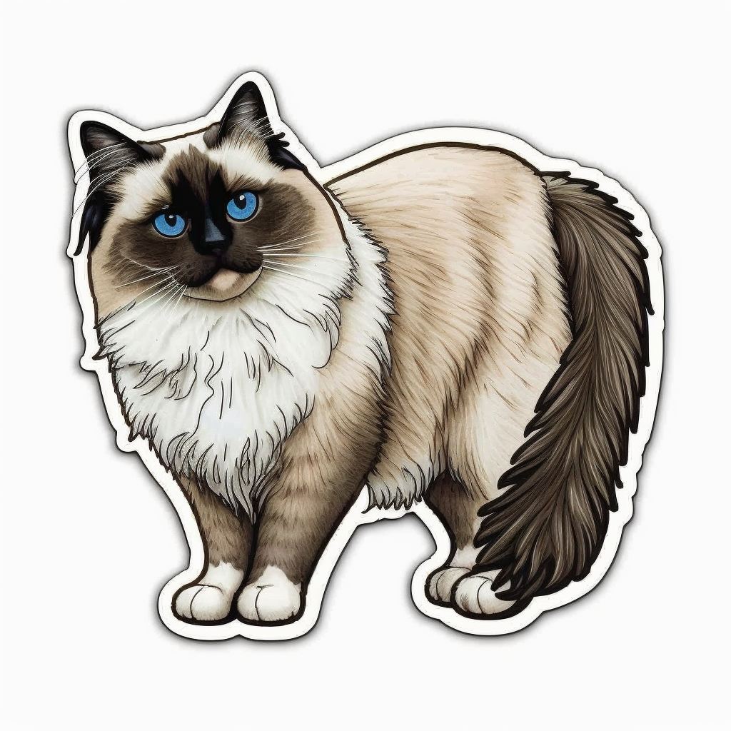 Ragdoll Vinyl Decal Sticker for Car, Laptop, Tumbler and more # 002554