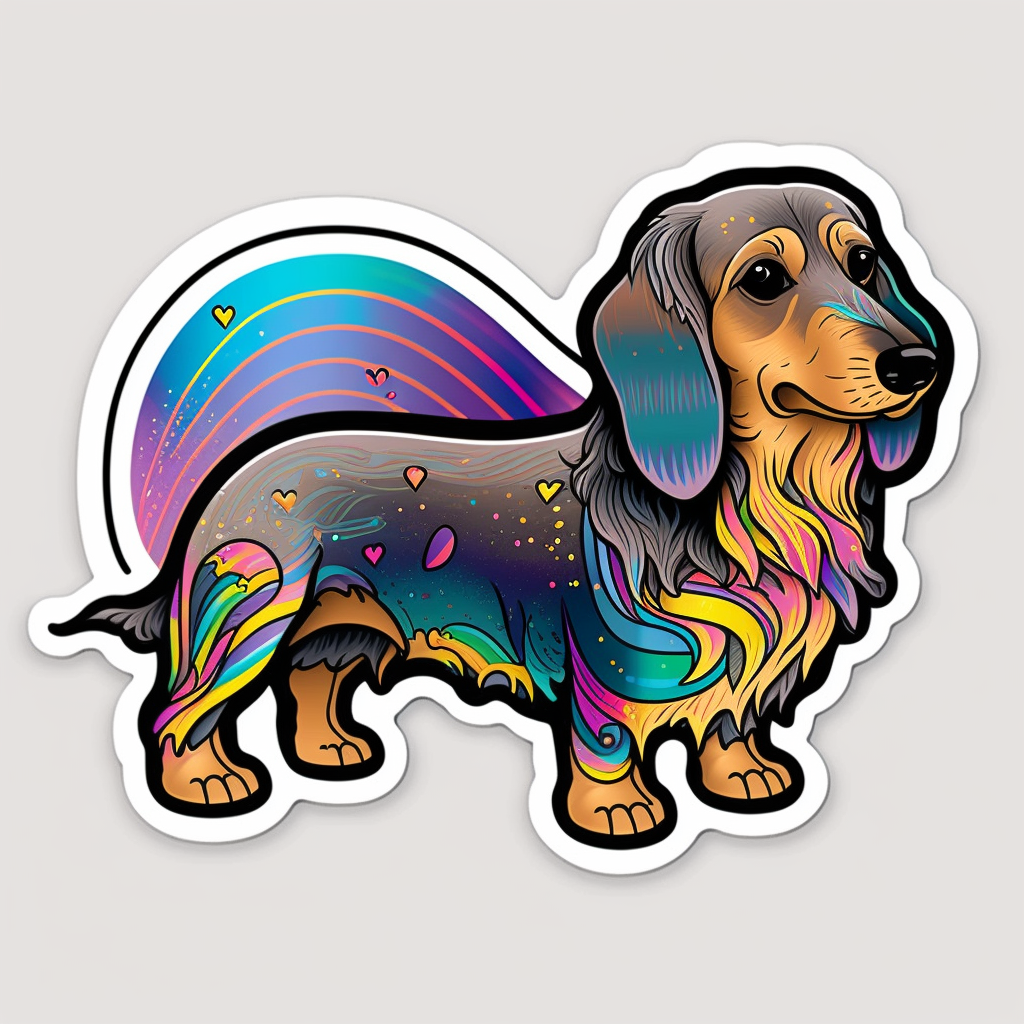 Dachshund Dog Vinyl Decal Sticker for Car, Laptop, Tumbler and more # 1769