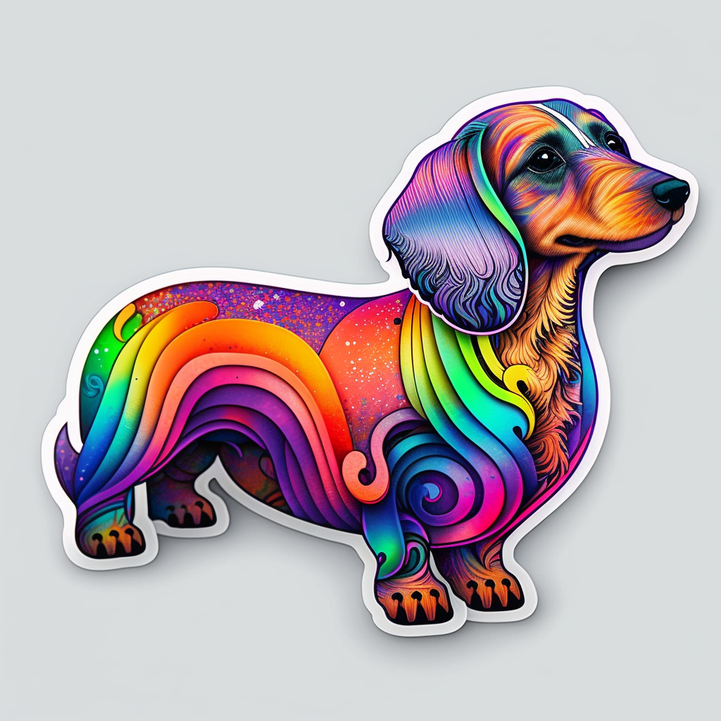 Dachshund Dog Vinyl Decal Sticker for Car, Laptop, Tumbler and more # 002570
