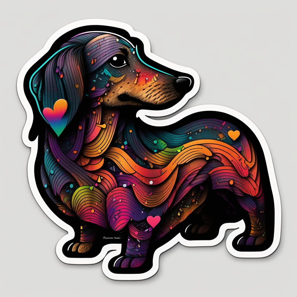 Dachshund Dog Vinyl Decal Sticker for Car, Laptop, Tumbler and more # 002527
