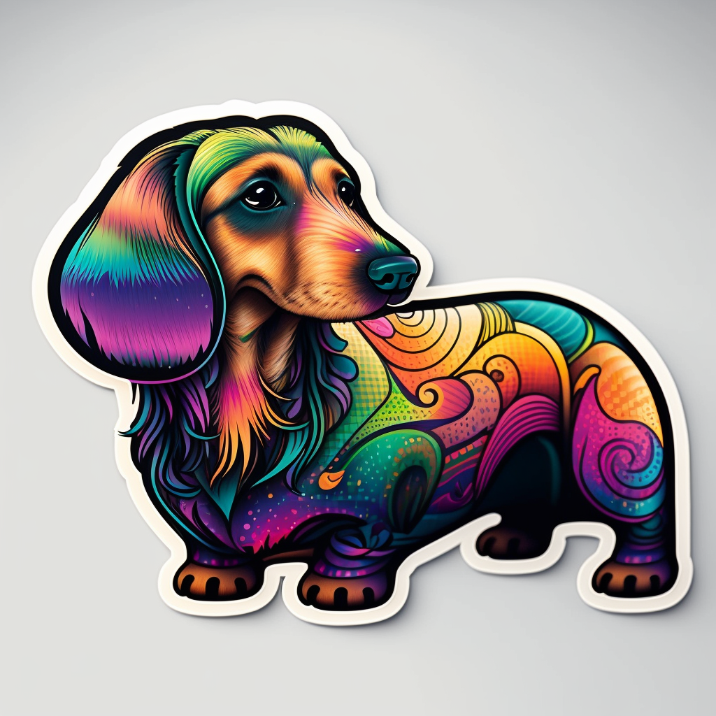 Dachshund Dog Vinyl Decal Sticker for Car, Laptop, Tumbler and more # 002662