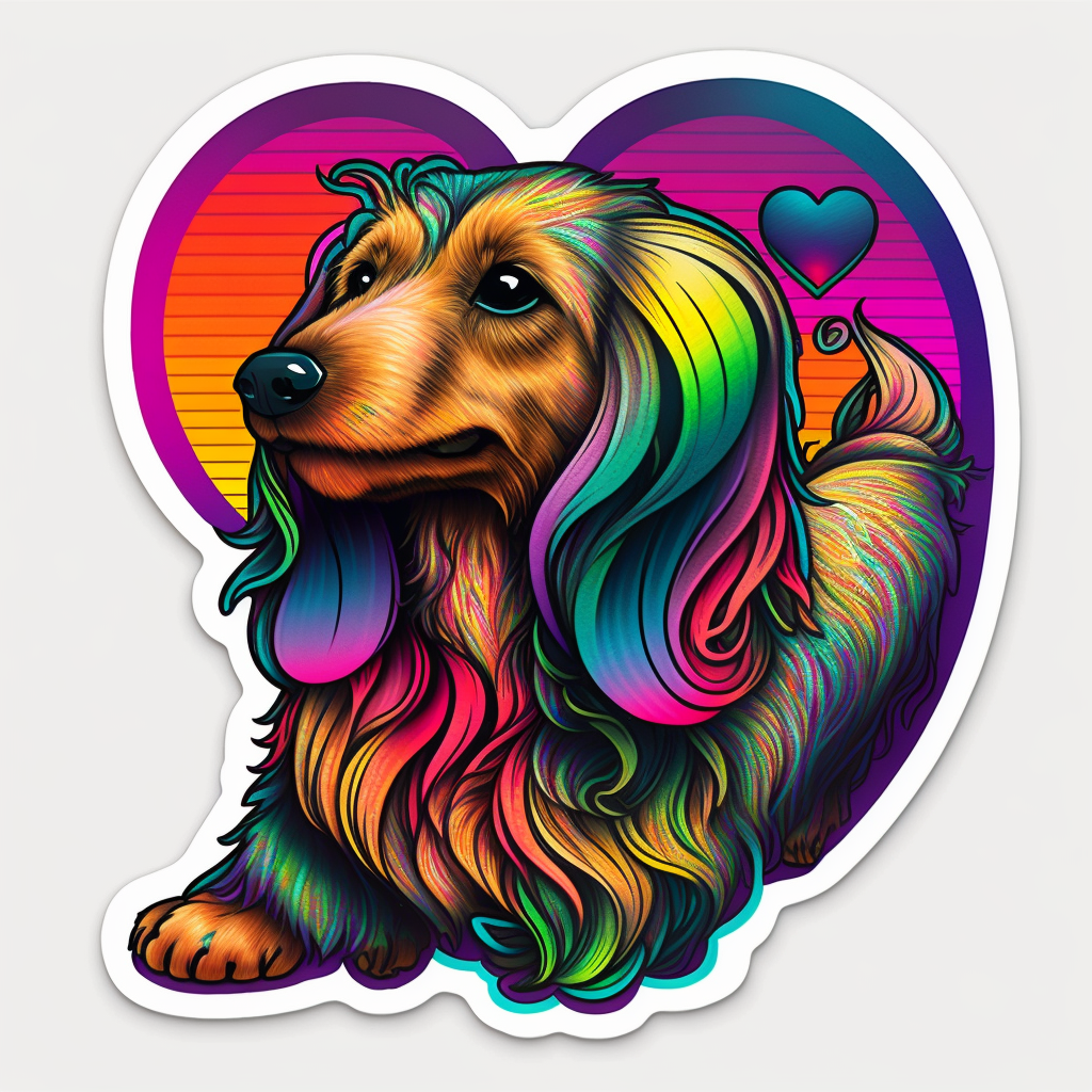 Dachshund Dog Vinyl Decal Sticker for Car, Laptop, Tumbler and more # 002704