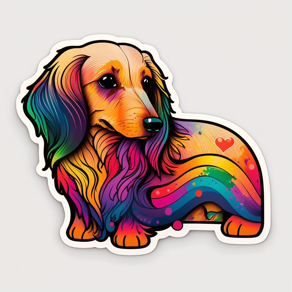 Dachshund Dog Vinyl Decal Sticker for Car, Laptop, Tumbler and more # 002731