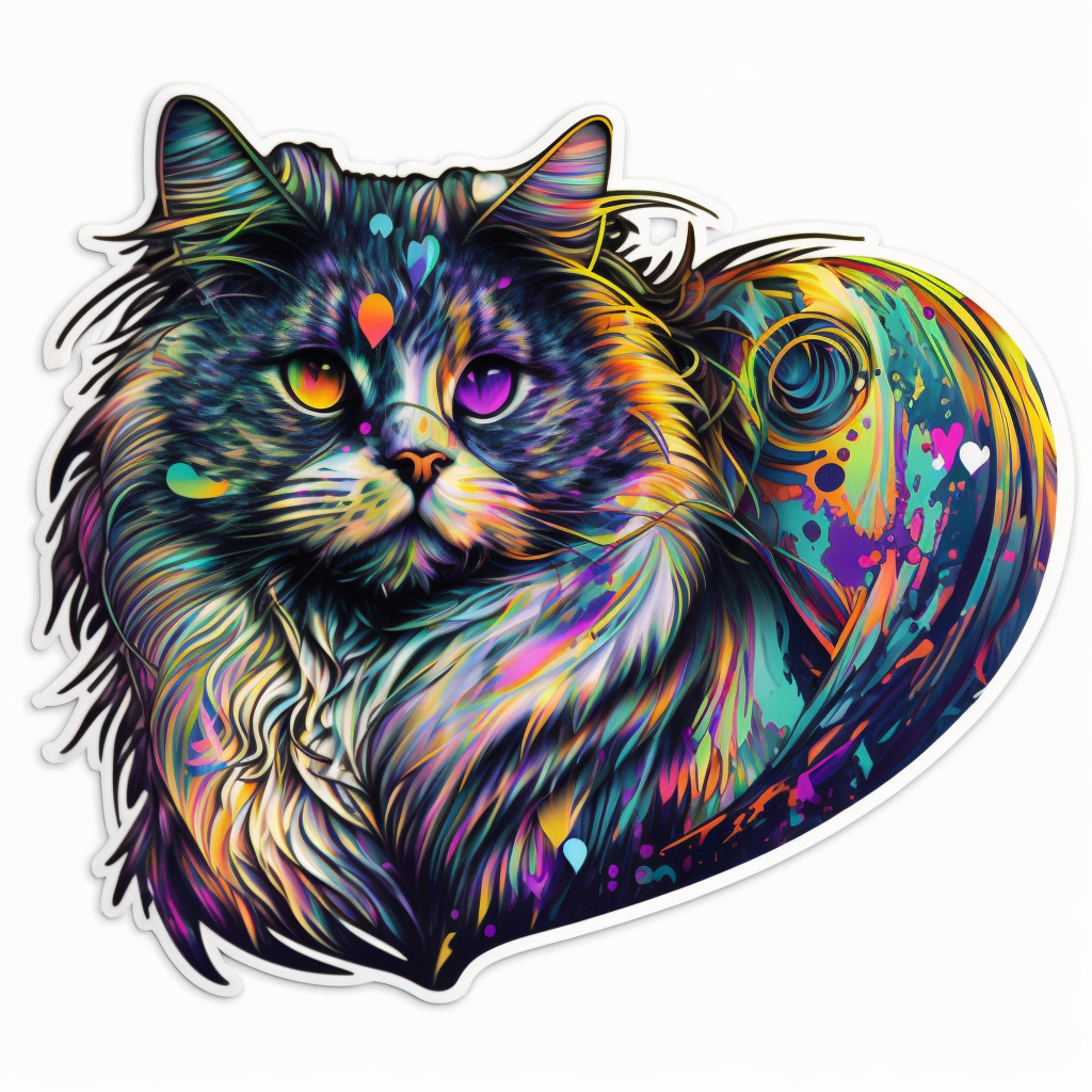 Maine Coon Cat Vinyl Decal Sticker for Car, Laptop, Tumbler and more # 002703