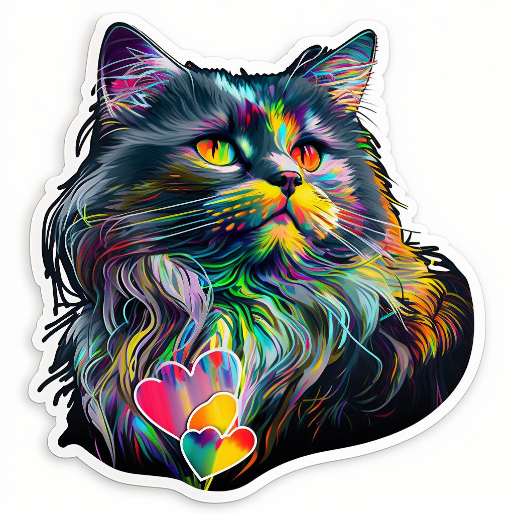 Maine Coon Cat Vinyl Decal Sticker for Car, Laptop, Tumbler and more # 002678