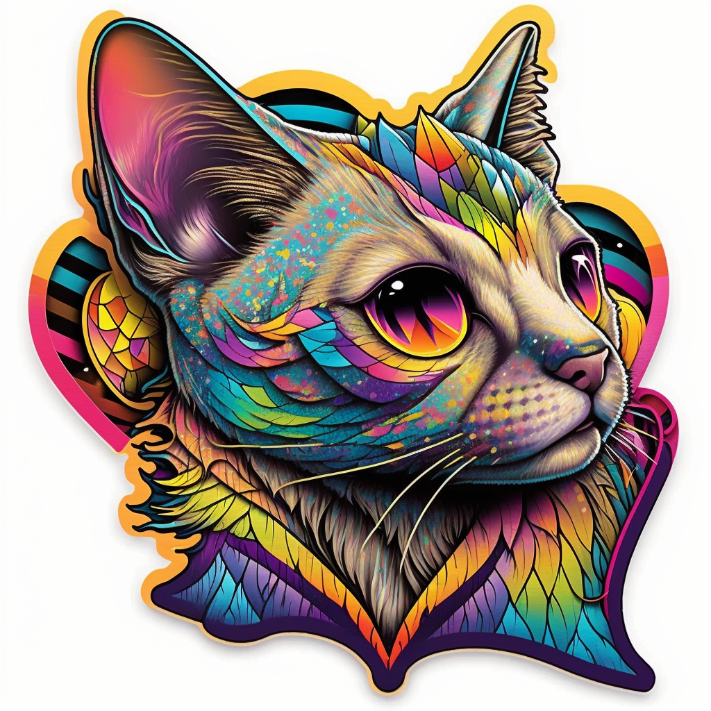 Siamese Cat Vinyl Decal Sticker for Car, Laptop, Tumbler and more # 1755