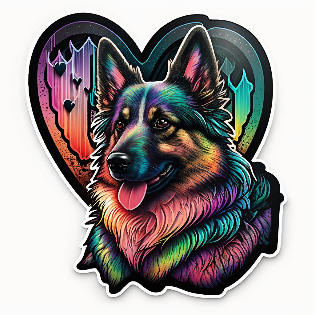 German Shepherd Vinyl Decal Sticker for Car, Laptop, Tumbler and more # 1654