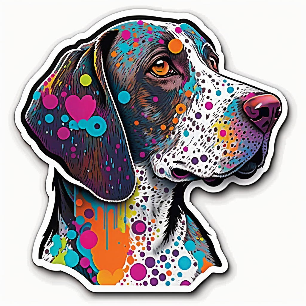 Dog Vinyl Decal Sticker for Car, Laptop, Tumbler and more # 002640-4" x 4"