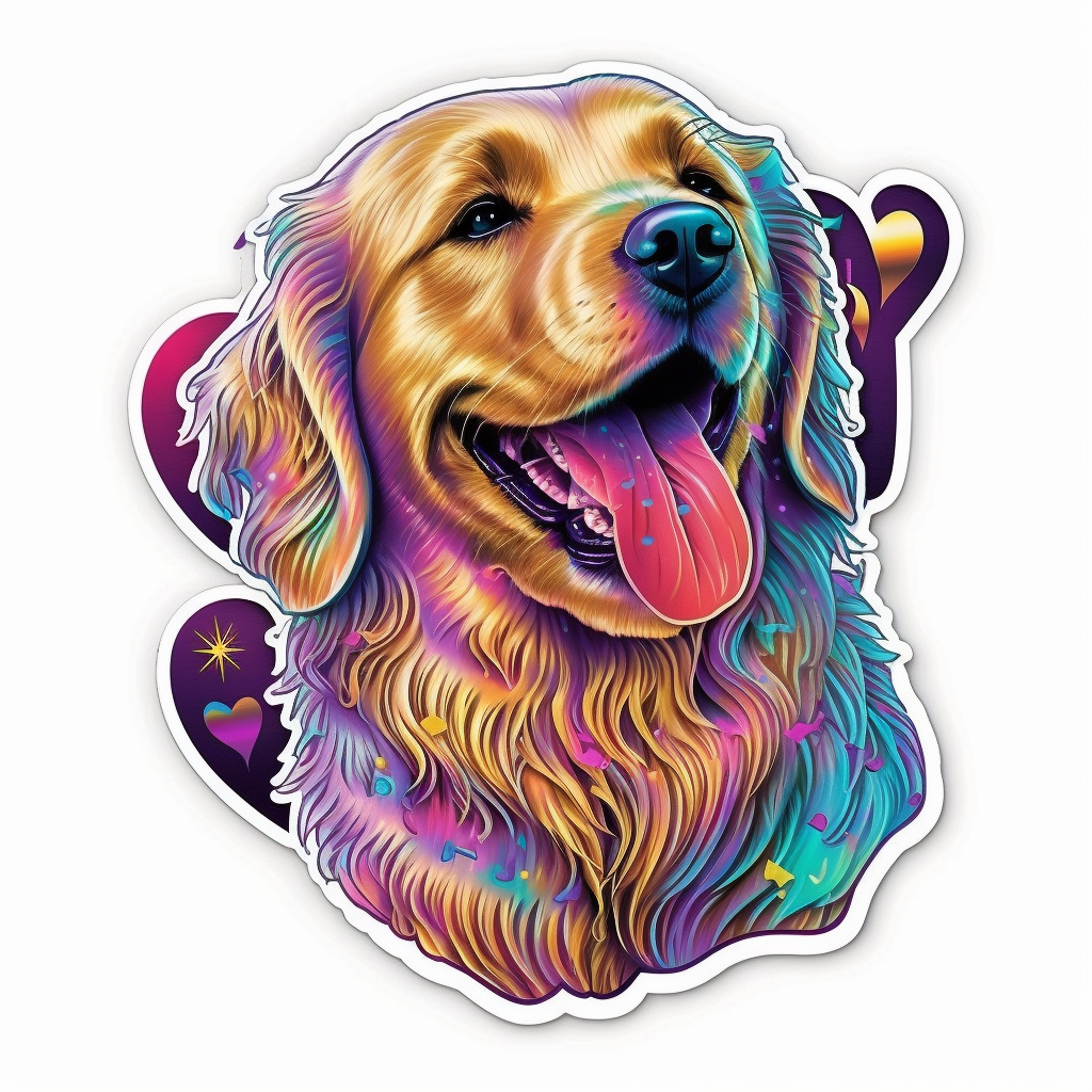 Golden Retriever Vinyl Decal Sticker for Car, Laptop, Tumbler and more # 1661