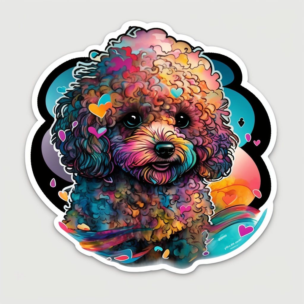 Poodle Dog Vinyl Decal Sticker for Car, Laptop, Tumbler and more # 002556