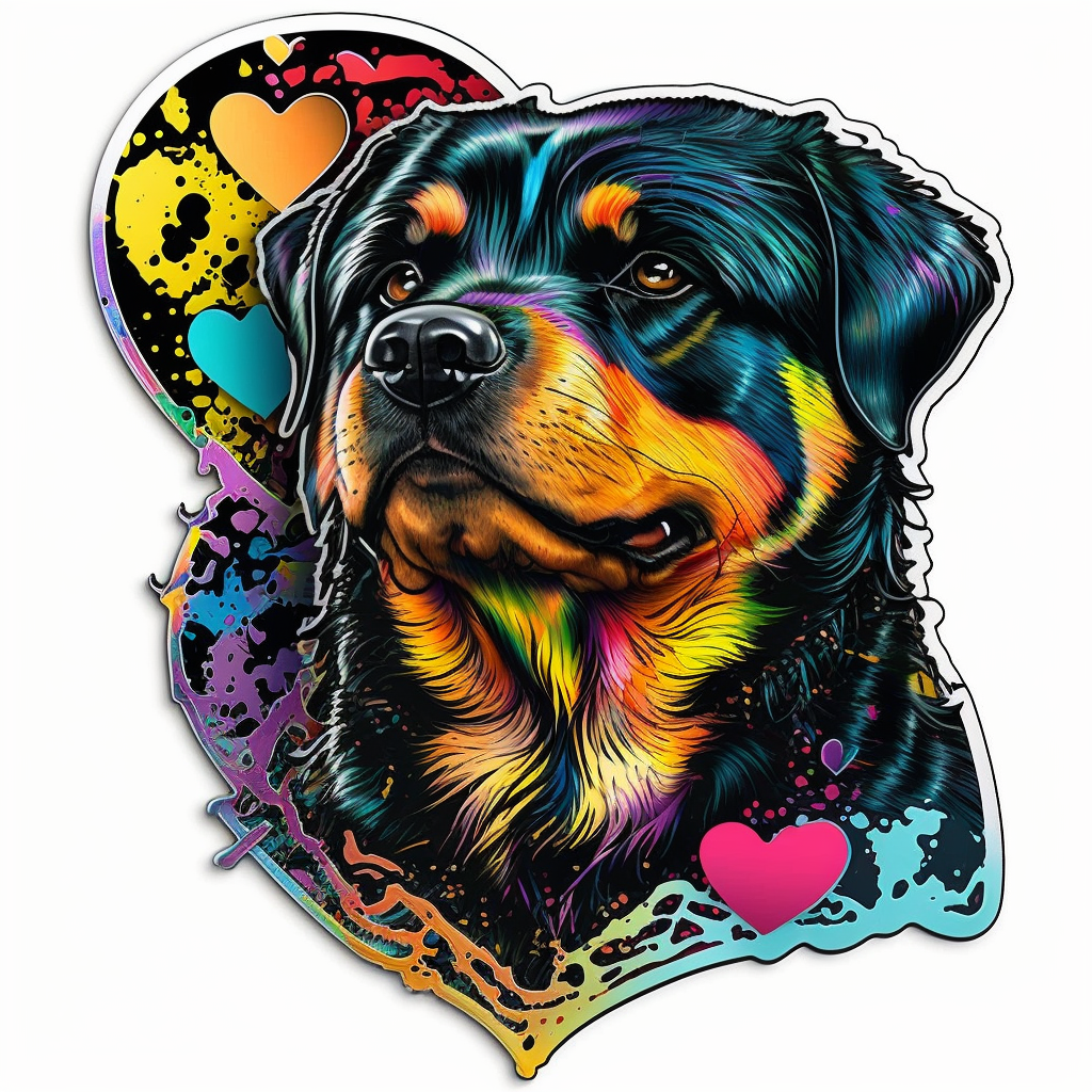 Rottweiler Dog Vinyl Decal Sticker for Car, Laptop, Tumbler and more # 001885