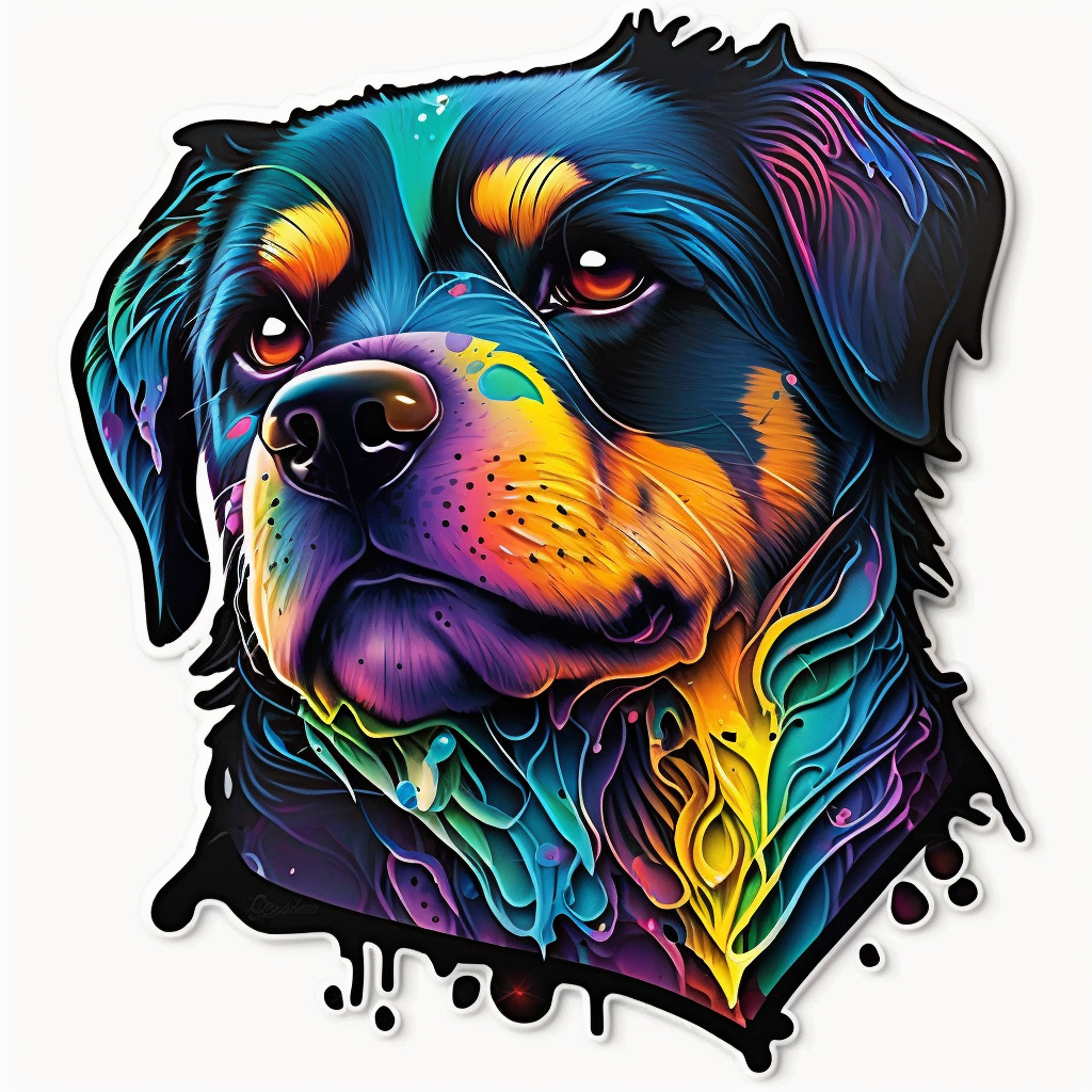 Rottweiler Dog Vinyl Decal Sticker for Car, Laptop, Tumbler and more # 002626