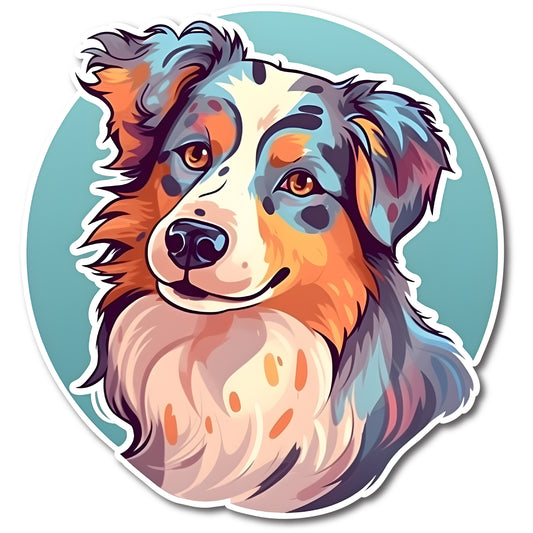 Australian Shepherd Dog Vinyl Decal Sticker for Car, Laptop, Tumbler and more # 003639