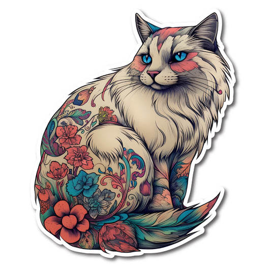 Ragdoll Cat Vinyl Decal Sticker for Car, Laptop, Tumbler and more # 0010064