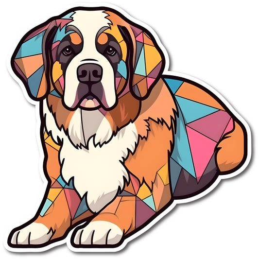Saint Bernard Dog Vinyl Decal Sticker for Car, Laptop, Tumbler and more # 004074