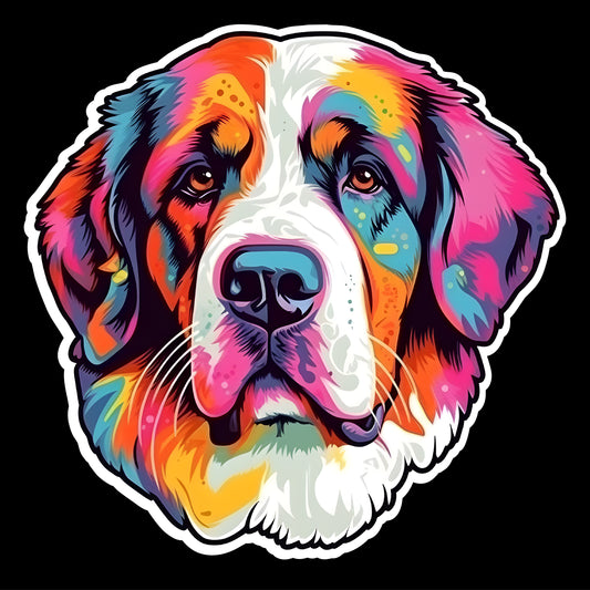 Saint Bernard Dog Vinyl Decal Sticker for Car, Laptop, Tumbler and more # 004083