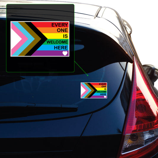 Every one is welcome here Vinyl Decal Sticker for Car, Laptop, Tumbler and more # 002859