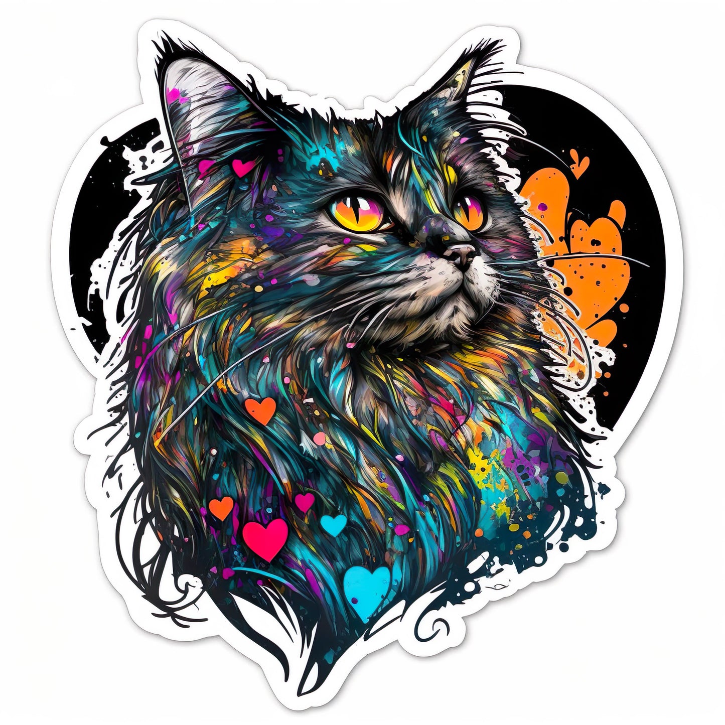 Maine Coon Cat Vinyl Decal Sticker for Car, Laptop, Tumbler and more # 1675