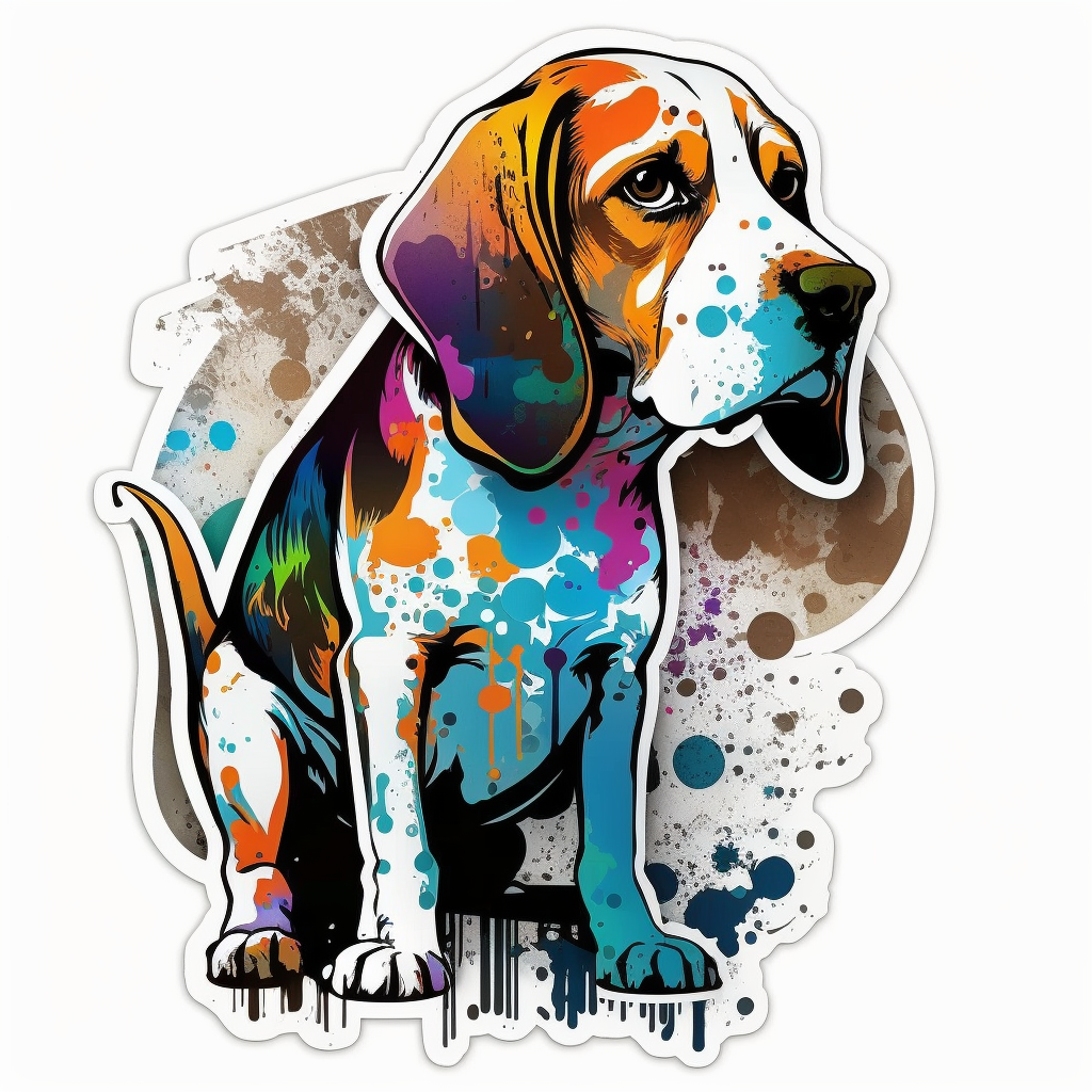 Beagle Dog Vinyl Decal Sticker for Car, Laptop, Tumbler and more # 1828