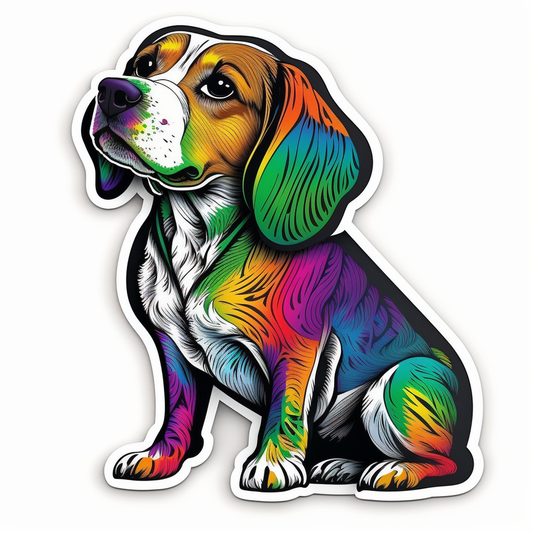 Dog Vinyl Decal Sticker for Car, Laptop, Tumbler and more # 1829-4" x 4"