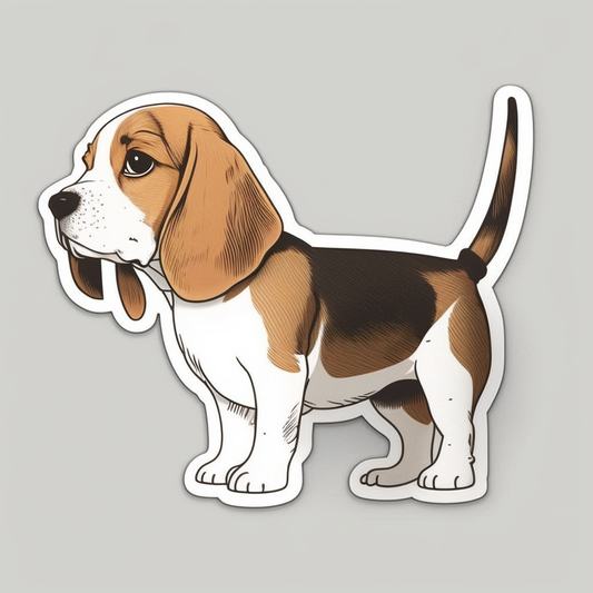 Beagle Dog Vinyl Decal Sticker for Car, Laptop, Tumbler and more # 1836