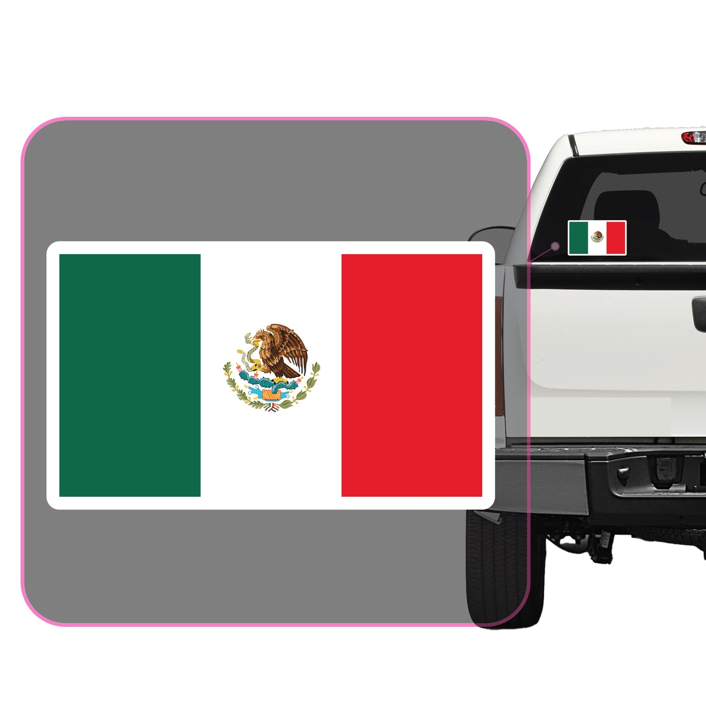 Mexico Flag Vinyl Decal Sticker for Car, Laptop, Tumbler and more # A018353-9.5" x 11.5"